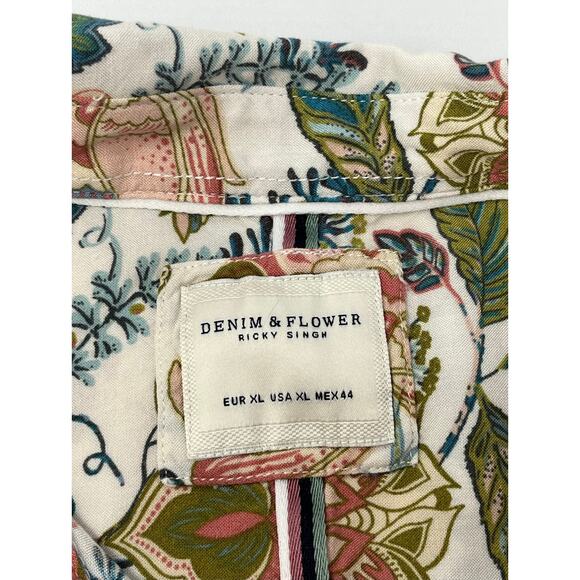 Denim & Flower Ricky Singh Women's Blouse size XL - Picture 7 of 10